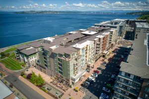 A photo of condos and apartments with views of commencement bay in Point Ruston, Tacoma Washington